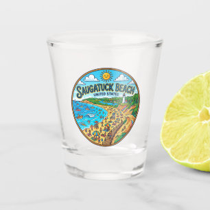 Oval Beach Michigan Schnapsglas