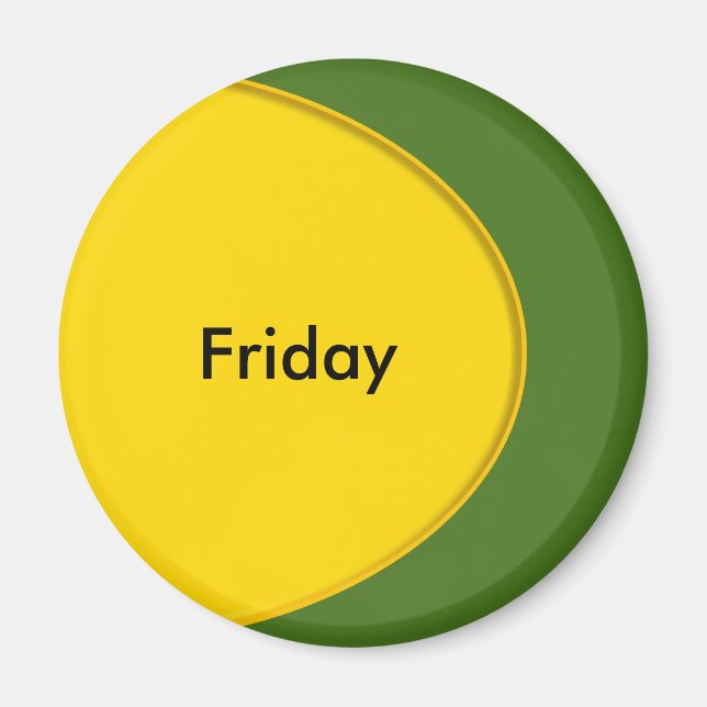 OVAL BUTTON - Gelb + Ihr Text und Ihre Ideen Magnet (Vorne)
