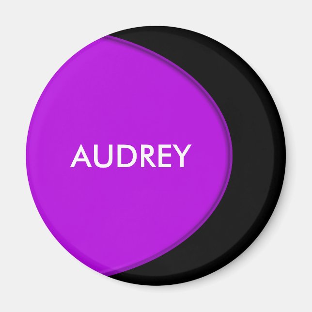 OVAL BUTTON - lila + Ihr Text und Ihre Ideen Magnet (Vorne)