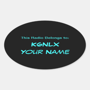 Oval Call Sign Radio Aufkleber