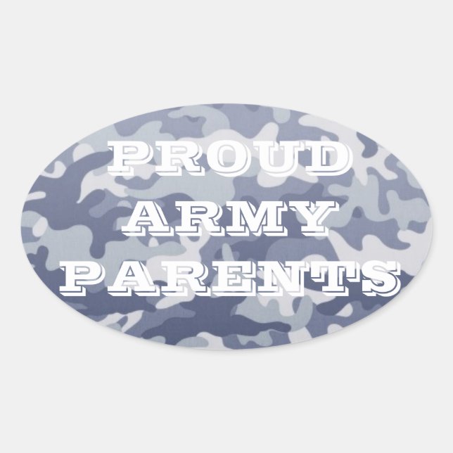Oval Car Sticker für Eltern der Proud Army (Vorderseite)