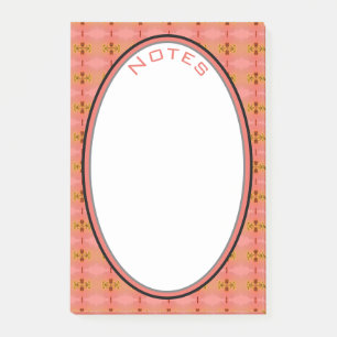 Oval Coral Post-it Klebezettel