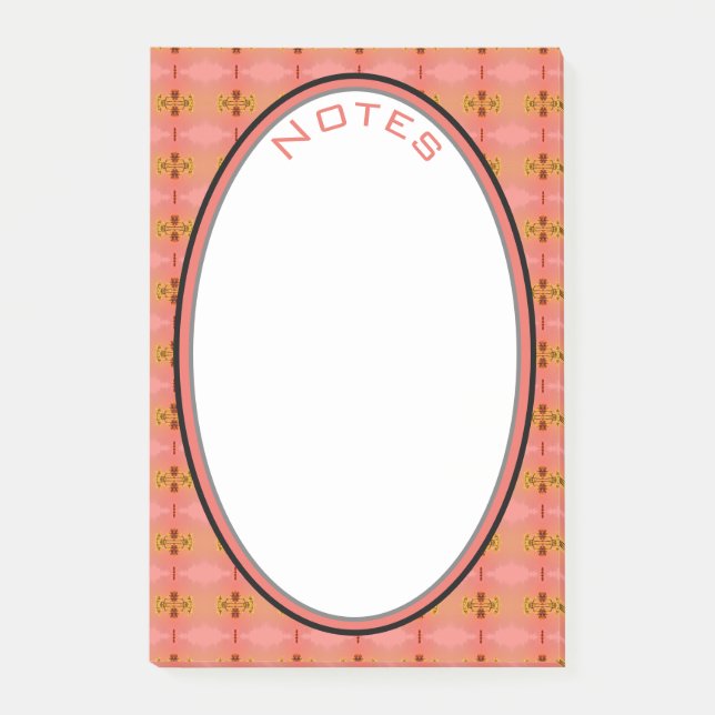 Oval Coral Post-it Klebezettel (Vorderseite)