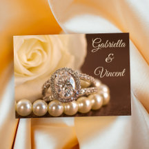 Oval Diamond Ring White Rose Hochzeit