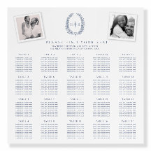 Oval dunkelblau 20 Hochzeitstische Plan