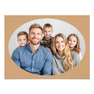 Oval Familienporträt-Fotovergrößerungsvorlage Fotodruck