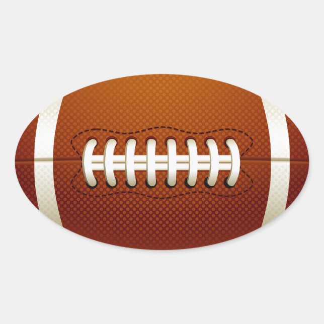 Oval Football Sticker (Vorderseite)