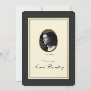 Oval Foto Bereich 3 Ankündigung der Beerdigung