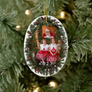 Oval Foto Garland Ornament