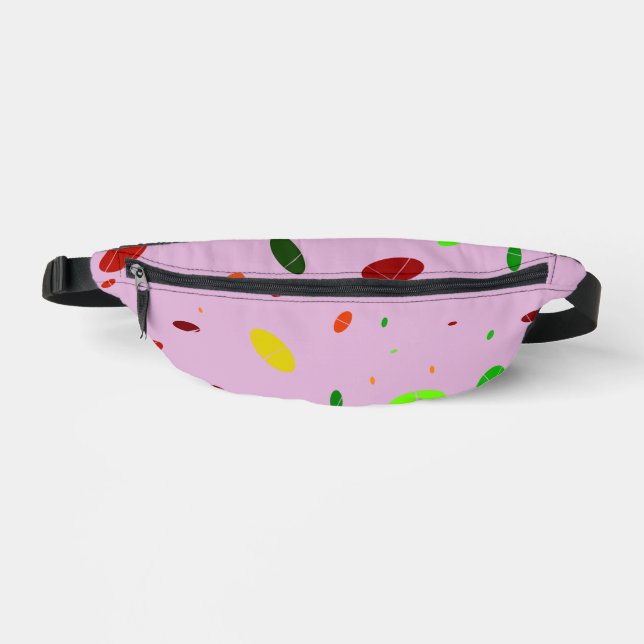 Oval Fun auf Rosa Bauchtasche (Vorderseite)