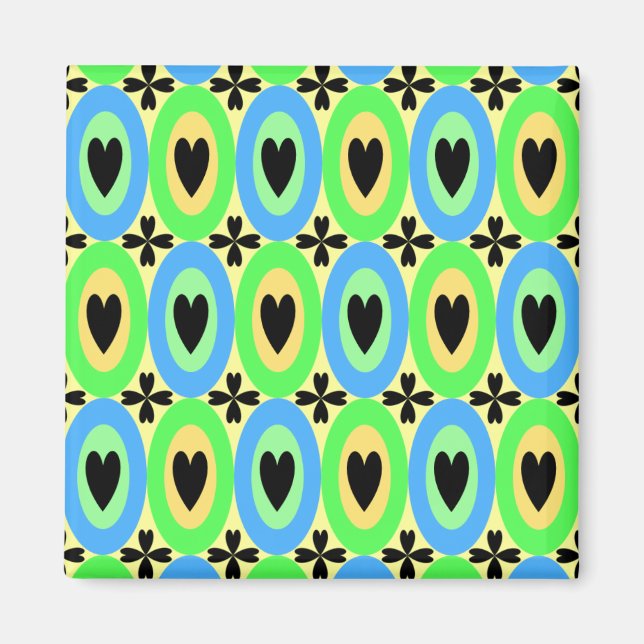 Oval Hearts Magnet (Vorne)