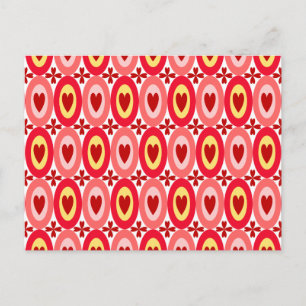 Oval Hearts Postkarte