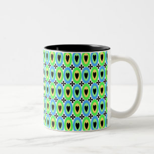 Oval Hearts Zweifarbige Tasse