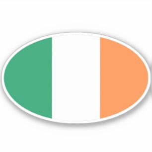 Oval Irish Flag Aufkleber
