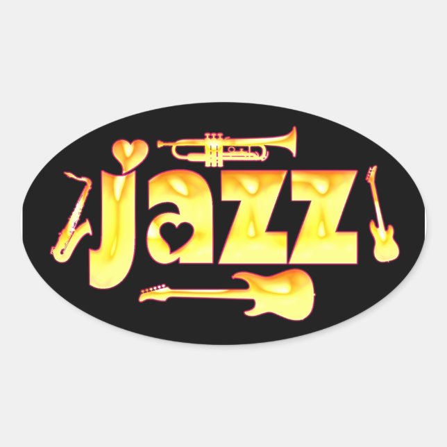 Oval Jazz Stickers (Vorderseite)