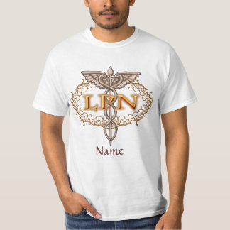 Oval Kupfer Caduceus LPN Nurse T-Shirt