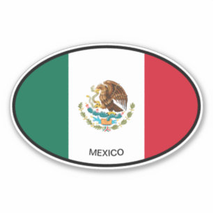 Oval Mexico Vinyl Aufkleber für Auto und mehr