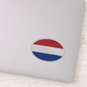 Oval Netherlands Flag Aufkleber