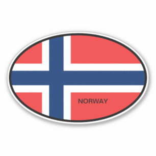 Oval Norwegen Länderflagge Vinyl Car Aufkleber