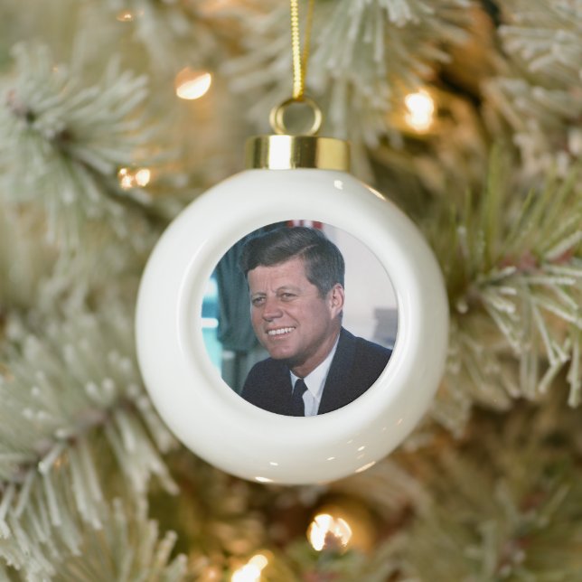 Oval Office of President John F. Kennedy Keramik Kugel-Ornament (Baum)