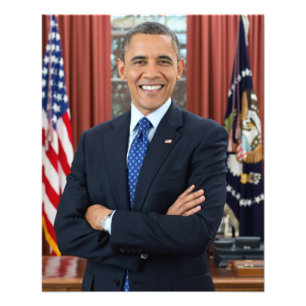 Oval Office Portrait, Obama Barack US-Präsident Fotodruck