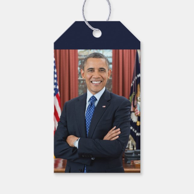 Oval Office Portrait, Obama Barack US-Präsident Geschenkanhänger (Vorderseite)