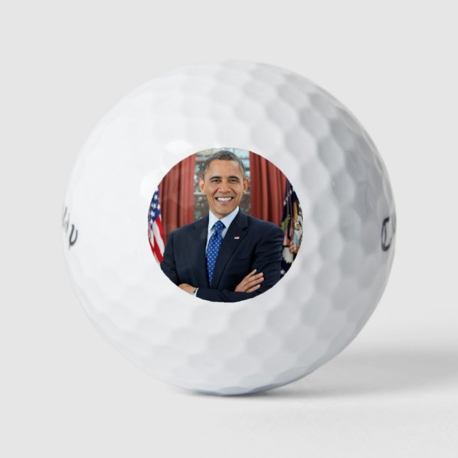 Oval Office Portrait, Obama Barack US-Präsident Golfball (Vorderseite)