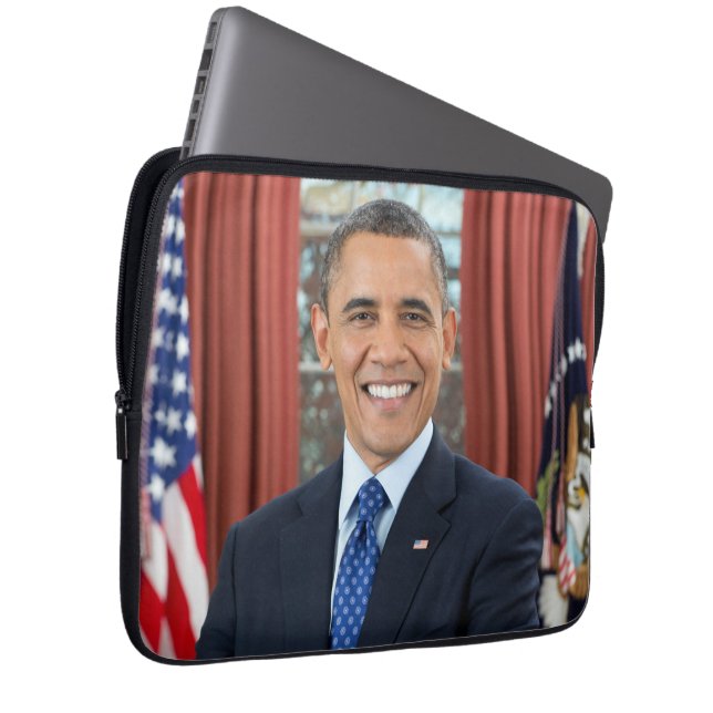 Oval Office Portrait, Obama Barack US-Präsident Laptopschutzhülle (Vorne Rechts)