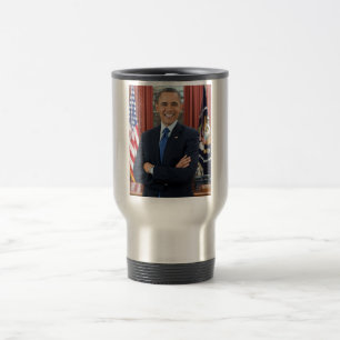 Oval Office Portrait, Obama Barack US-Präsident Reisebecher