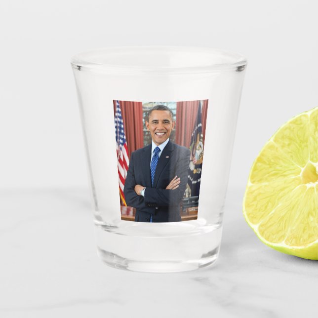 Oval Office Portrait, Obama Barack US-Präsident Schnapsglas (Vorderseite)