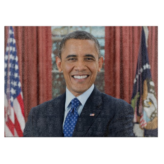Oval Office Portrait, Obama Barack US-Präsident Schneidebrett (Vorderseite)