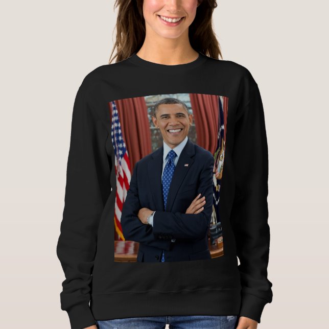 Oval Office Portrait, Obama Barack US-Präsident Sweatshirt (Vorderseite)