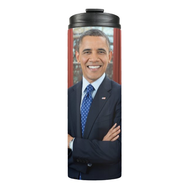 Oval Office Portrait, Obama Barack US-Präsident Thermosbecher (Vorderseite)