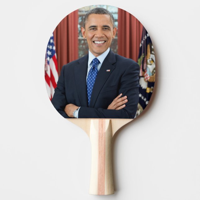 Oval Office Portrait, Obama Barack US-Präsident Tischtennis Schläger (Vorderseite)