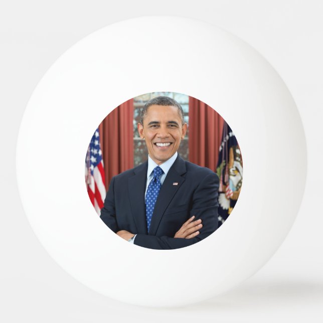 Oval Office Portrait, Obama Barack US-Präsident Tischtennisball (Vorderseite)