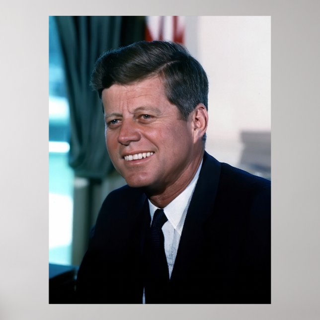 Oval Office Portrait Präsident John F. Kennedy Poster (Vorne)