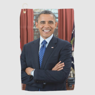 Oval-Office-Porträt, Obama Barack US-Präsident Golfhandtuch