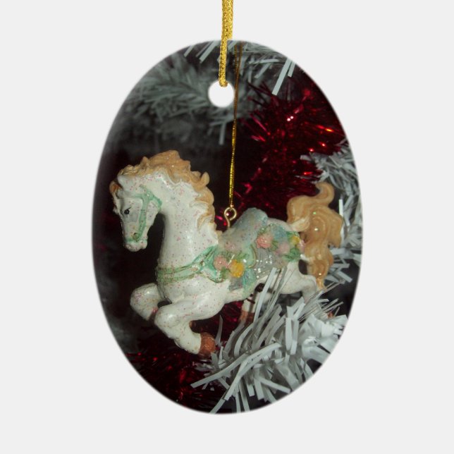 Oval Ornament Carousel Horse (Vorne)
