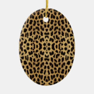 Oval Ornament Leopard Print