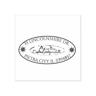 Oval-Rücksendeadresse für benutzerdefinierte Logos Gummistempel