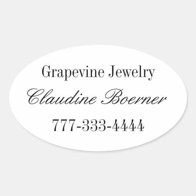 Oval Sheet Stickers for Business Artist Crafts (Vorderseite)