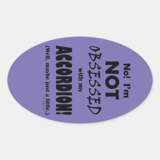 Oval-Sticker für Accordion Ovaler Aufkleber