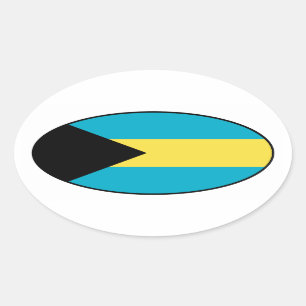 Oval-Sticker für Bahamas Ovaler Aufkleber