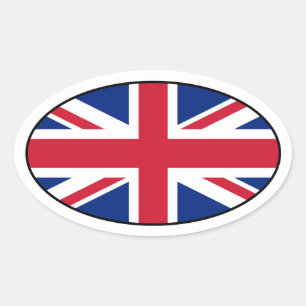 Oval Sticker für britische Flagge