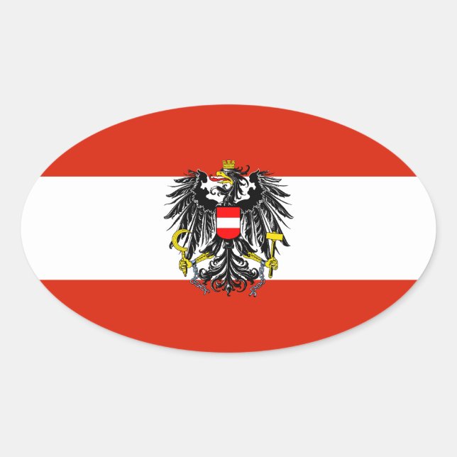 Oval Sticker für die Staatsflagge (Vorderseite)