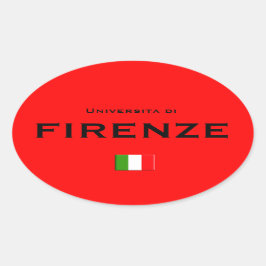 Oval Sticker für die Universität Florenz