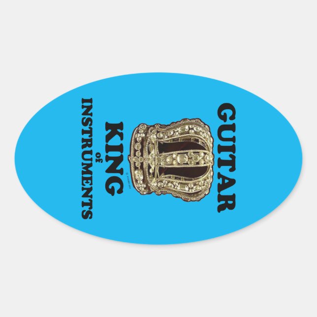 Oval Sticker für Gitarre King of Instruments (Vorderseite)