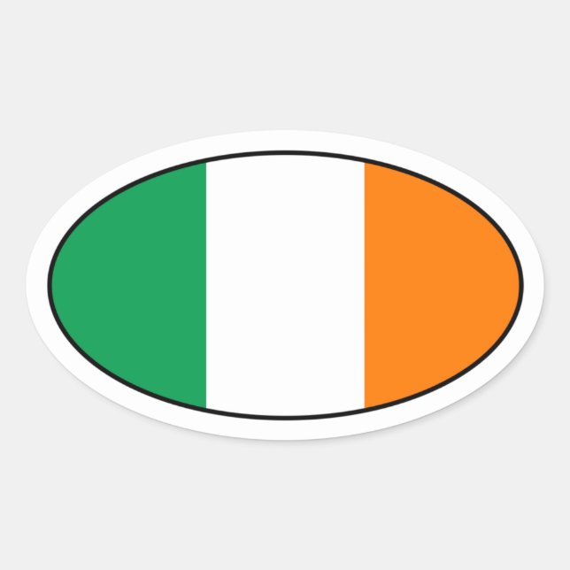 Oval Sticker für Irland (Vorderseite)