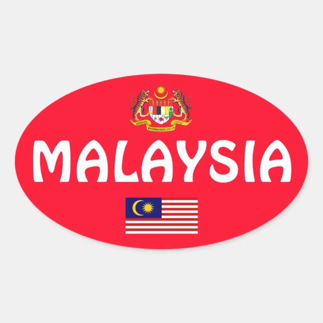 Oval Sticker für Malaysia (Vorderseite)