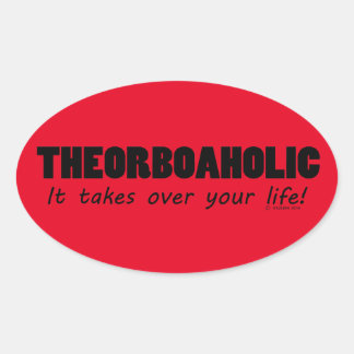 Oval-Sticker für Theorboaholien Ovaler Aufkleber
